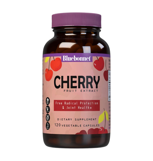BlueBonnet Cherry Fruit Extract supplement bottle label