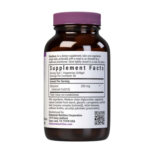 Close-up of golden CoQ10 ubiquinol softgels