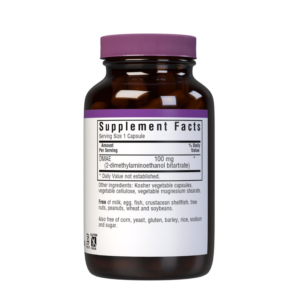 Close-up of BlueBonnet DMAE 100 mg Vegetable Capsules