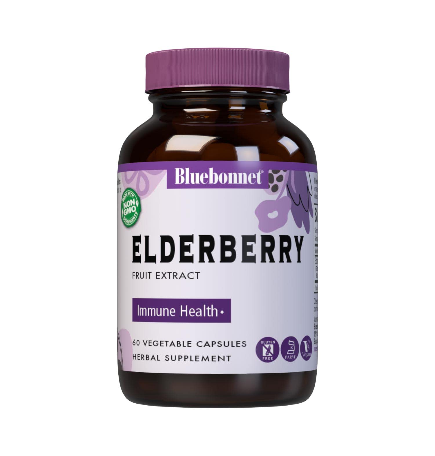 BlueBonnet Elderberry Fruit Extract capsules - 150 mg per capsule, 60-count
