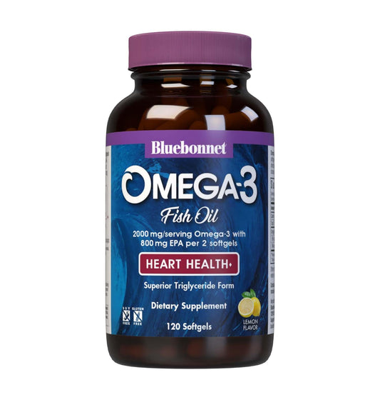 Bluebonnet EPAx Omega-3 1000 mg Heart Formula bottle label