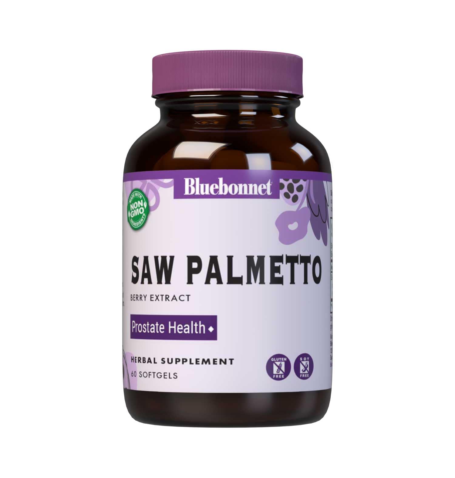 BlueBonnet Extra Strength Saw Palmetto Berry Extract Softgels bottle — 60 count