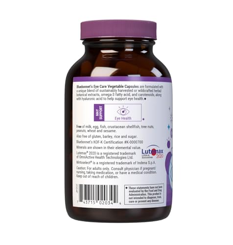Whole food-based formula ingredients for eye health