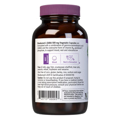 BlueBonnet GABA bottle with supplement facts panel