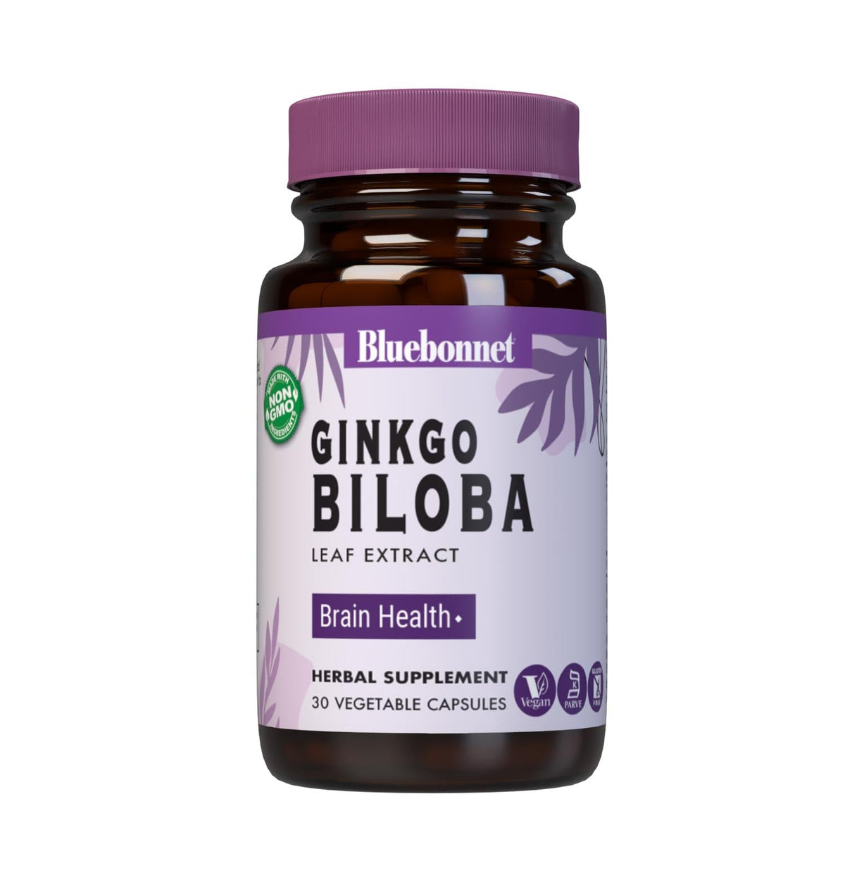 BlueBonnet Ginkgo Biloba Leaf Extract Supplement bottle label