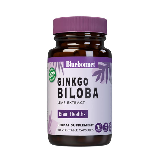 BlueBonnet Ginkgo Biloba Leaf Extract Supplement bottle label