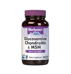 Bluebonnet Glucosamine-Chondroitin-MSM bottle front suggesting joint support