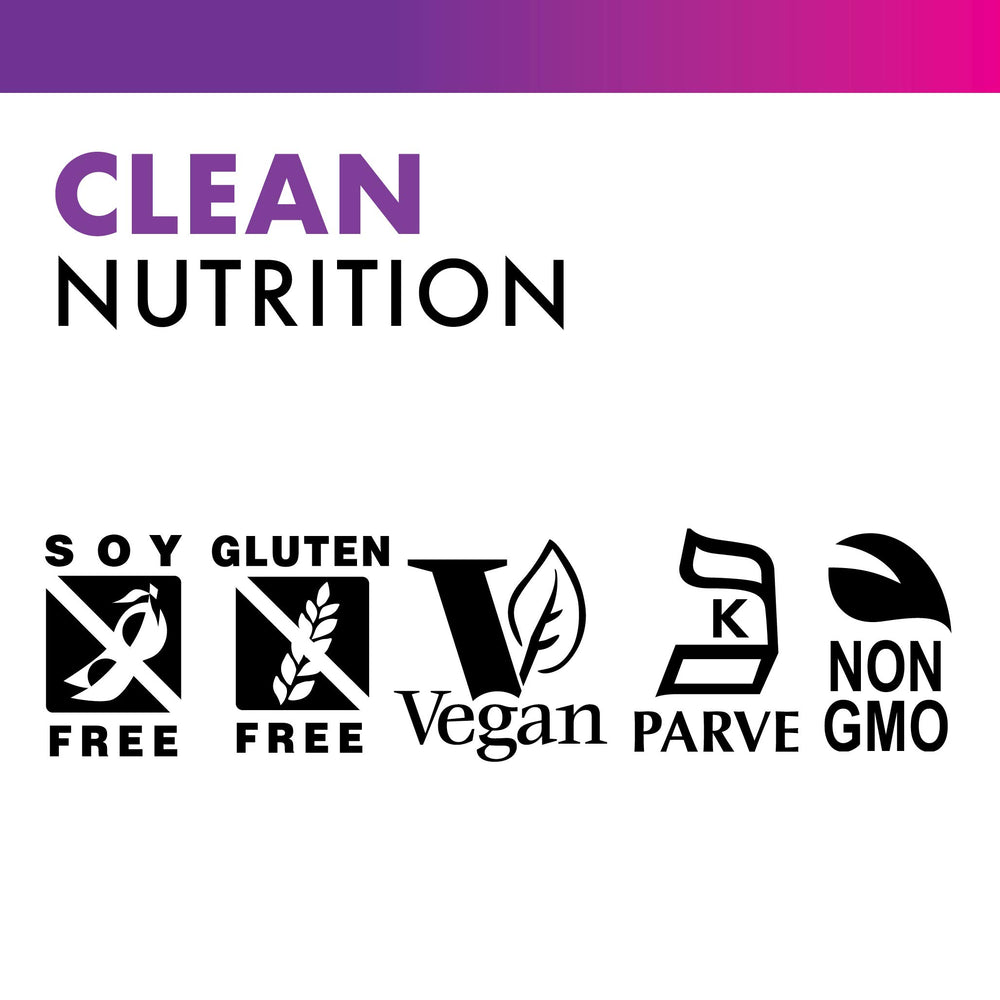 Gluten-free, soy-free, dairy-free attributes on label