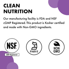 Non-GMO, Kosher Certified, Gluten-Free, Soy-Free, Dairy-Free certification icons