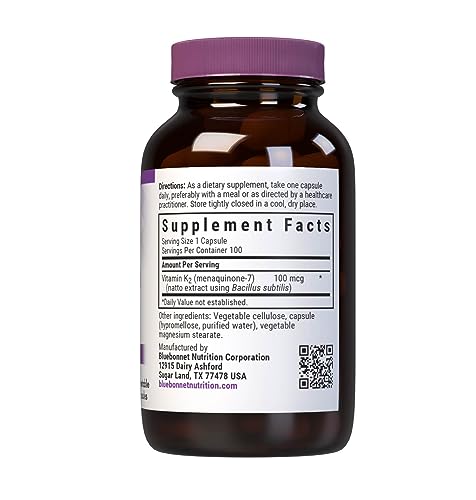 K2 MK-7 vegetarian capsules for bone and heart health