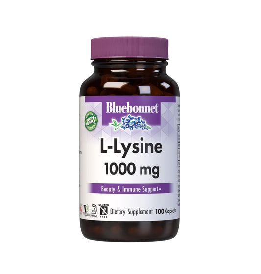 BlueBonnet L-Lysine 1000mg caplets bottle