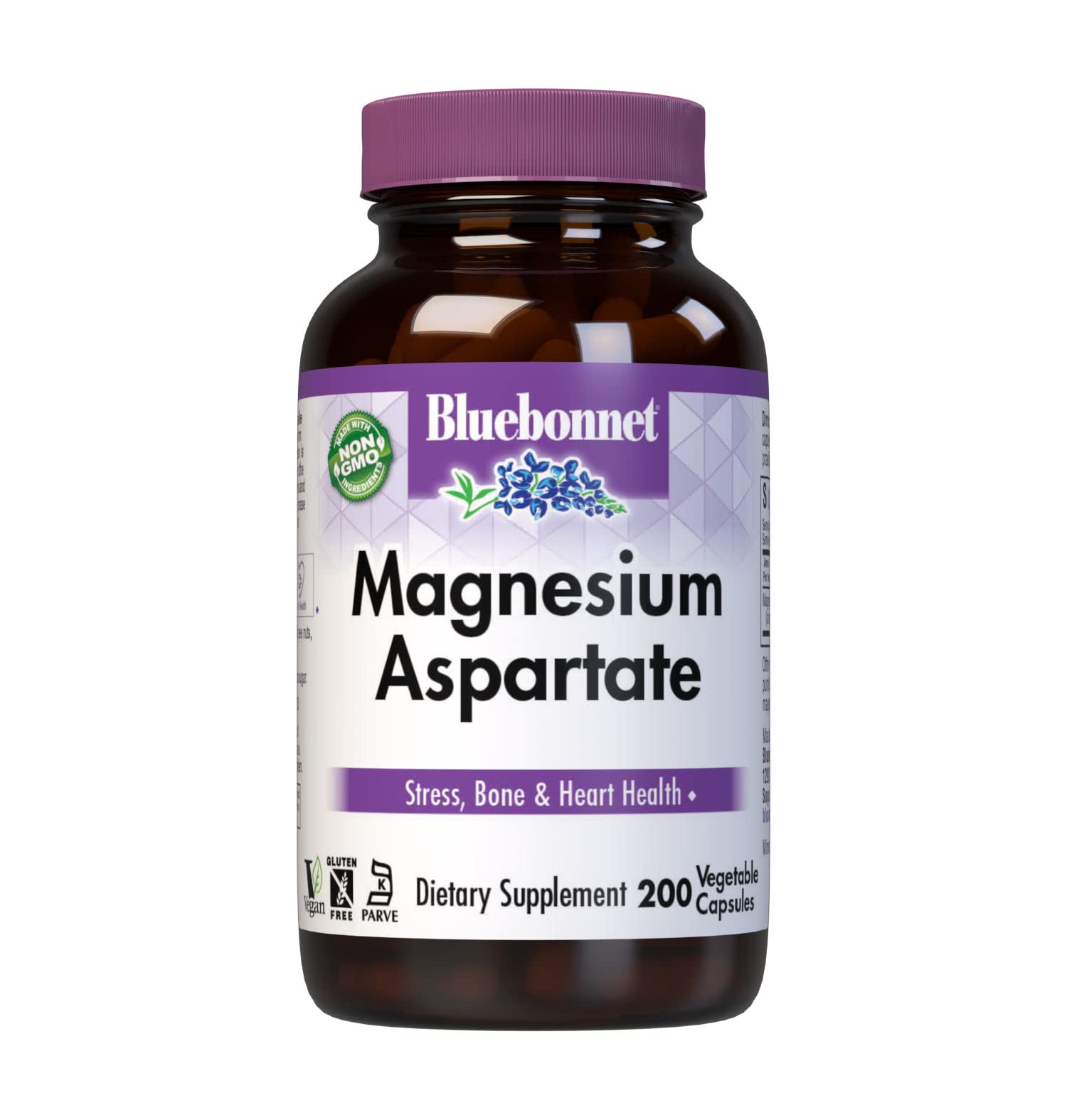 Bluebonnet Nutrition Magnesium 400 mg chelated aspartate capsules