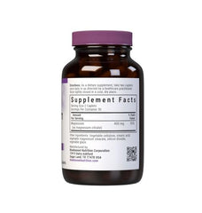 Bottle with label showing 400 mg magnesium per serving