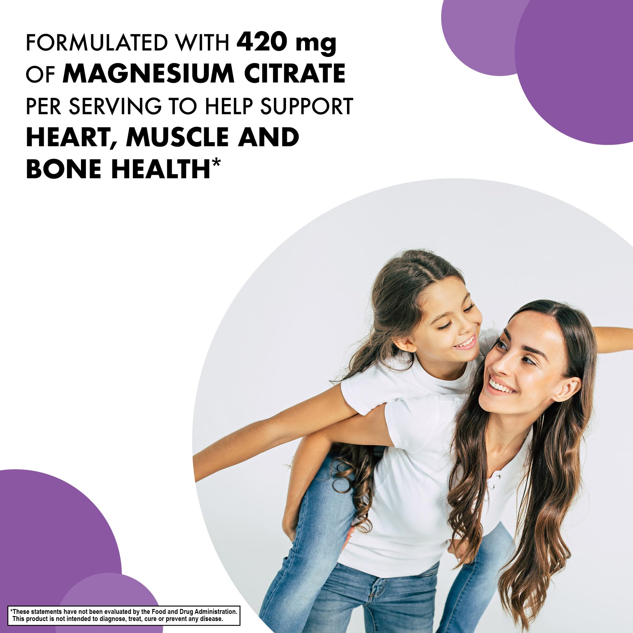 Serving bottle of Bluebonnet Magnesium Citrate 420 mg