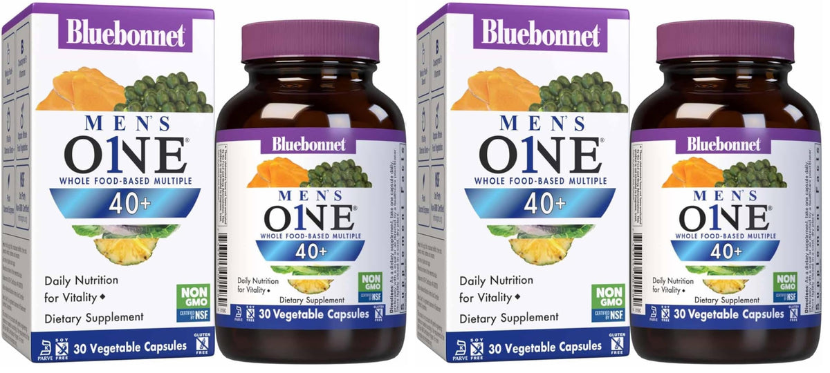 BlueBonnet Nutrition Men's ONE 40+ bottle with capsules