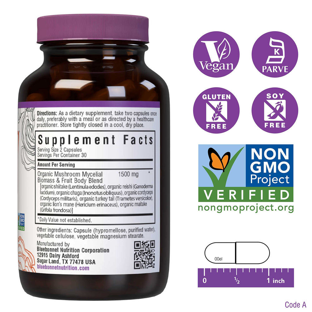 Full-spectrum seven-mushroom blend used in Myco-7 Mushroom Defense
