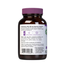 Bluebonnet NAC 500 mg capsules packaging and bottle