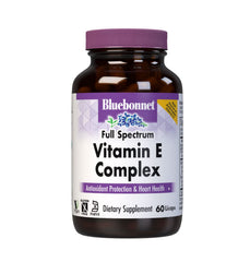 Bluebonnet Natural Full Spectrum Vitamin E Complex 60 Licaps bottle