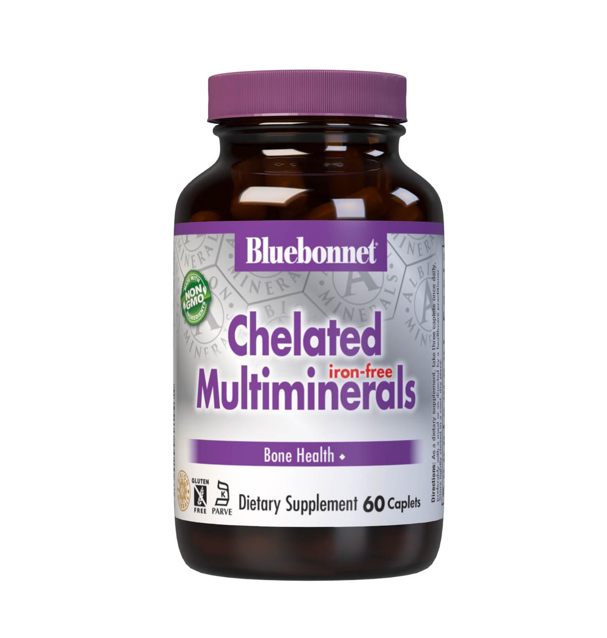 Bluebonnet Albion Chelated Multiminerals Iron-Free bottle with label