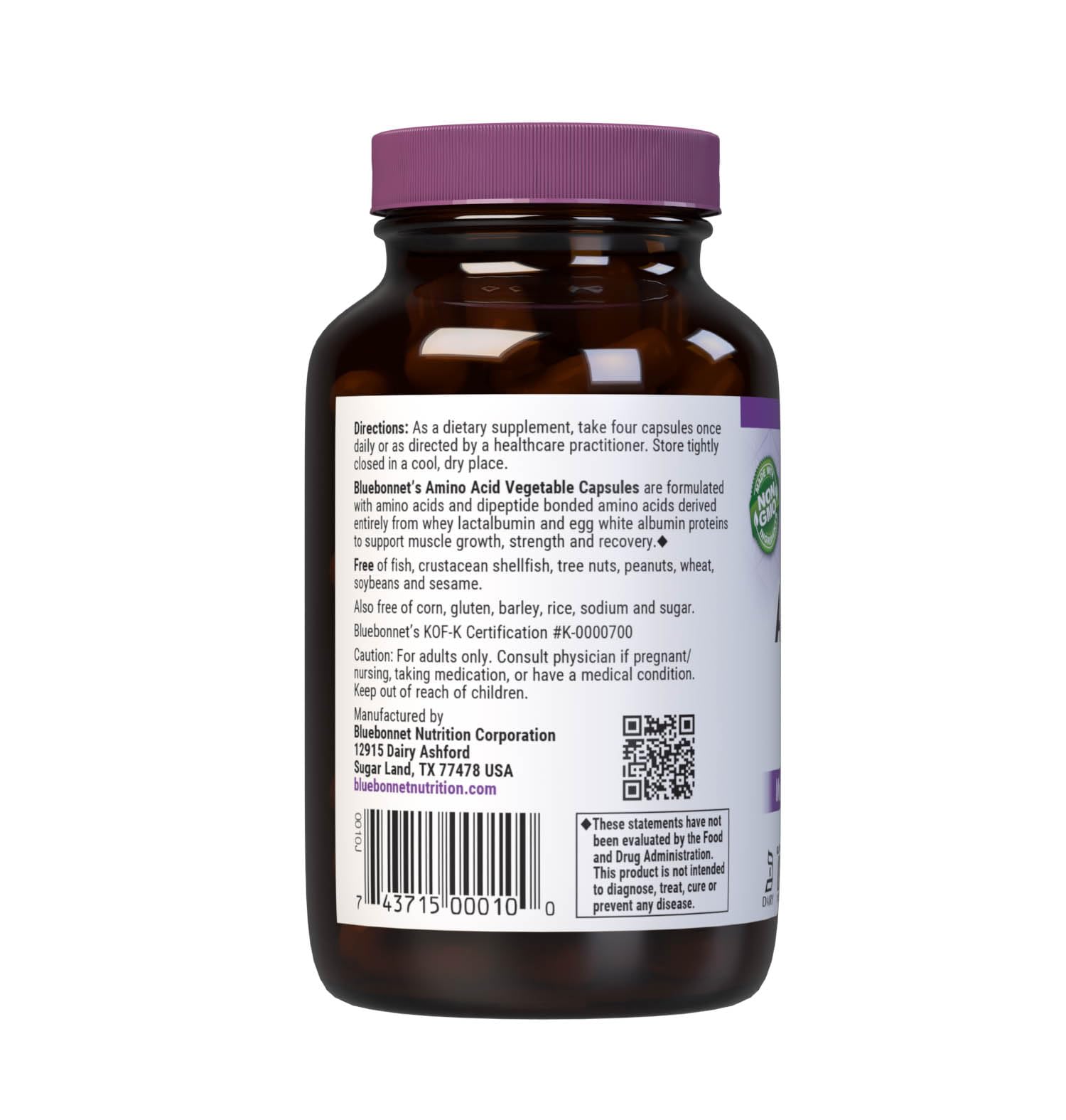 Product label showing 60 capsules and 15 servings