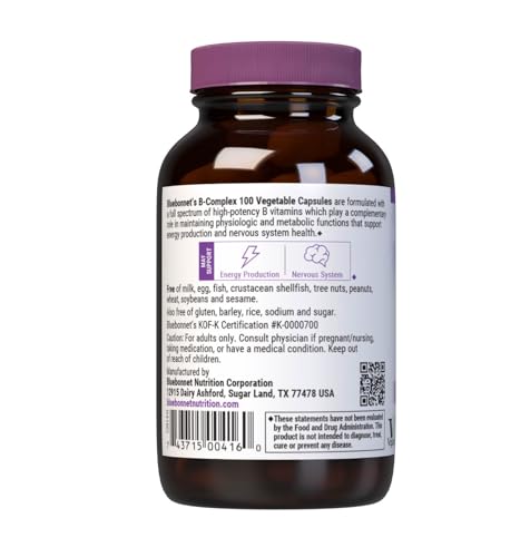 Full spectrum B vitamins chart