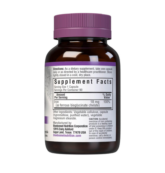 Label highlighting iron sourced from Ferrous Bisglycinate Chelate