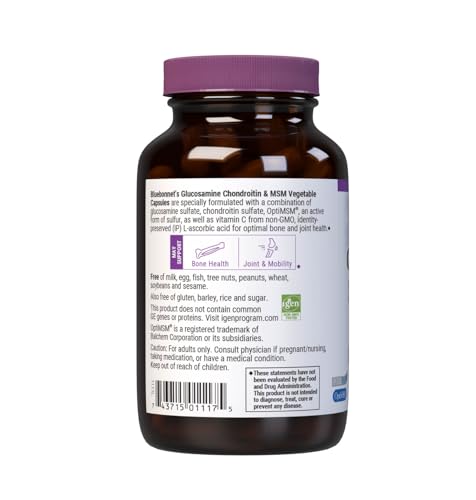 Bluebonnet Glucosamine Chondroitin MSM capsules