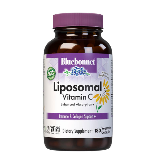 Bottle of BlueBonnet Nutrition Liposomal Vitamin C 1000 mg with 180 capsules