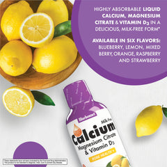 Serving size and nutrition facts for Bluebonnet Nutrition Liquid Calcium Citrate Magnesium Citrate Lemon