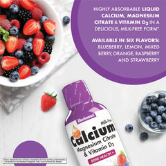 Serving spoon with Bluebonnet liquid calcium supplement