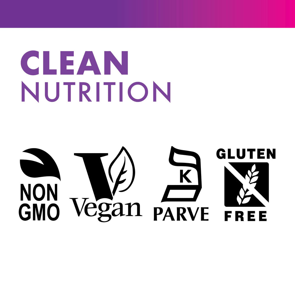 Non-GMO, vegan, gluten-free and kosher icons