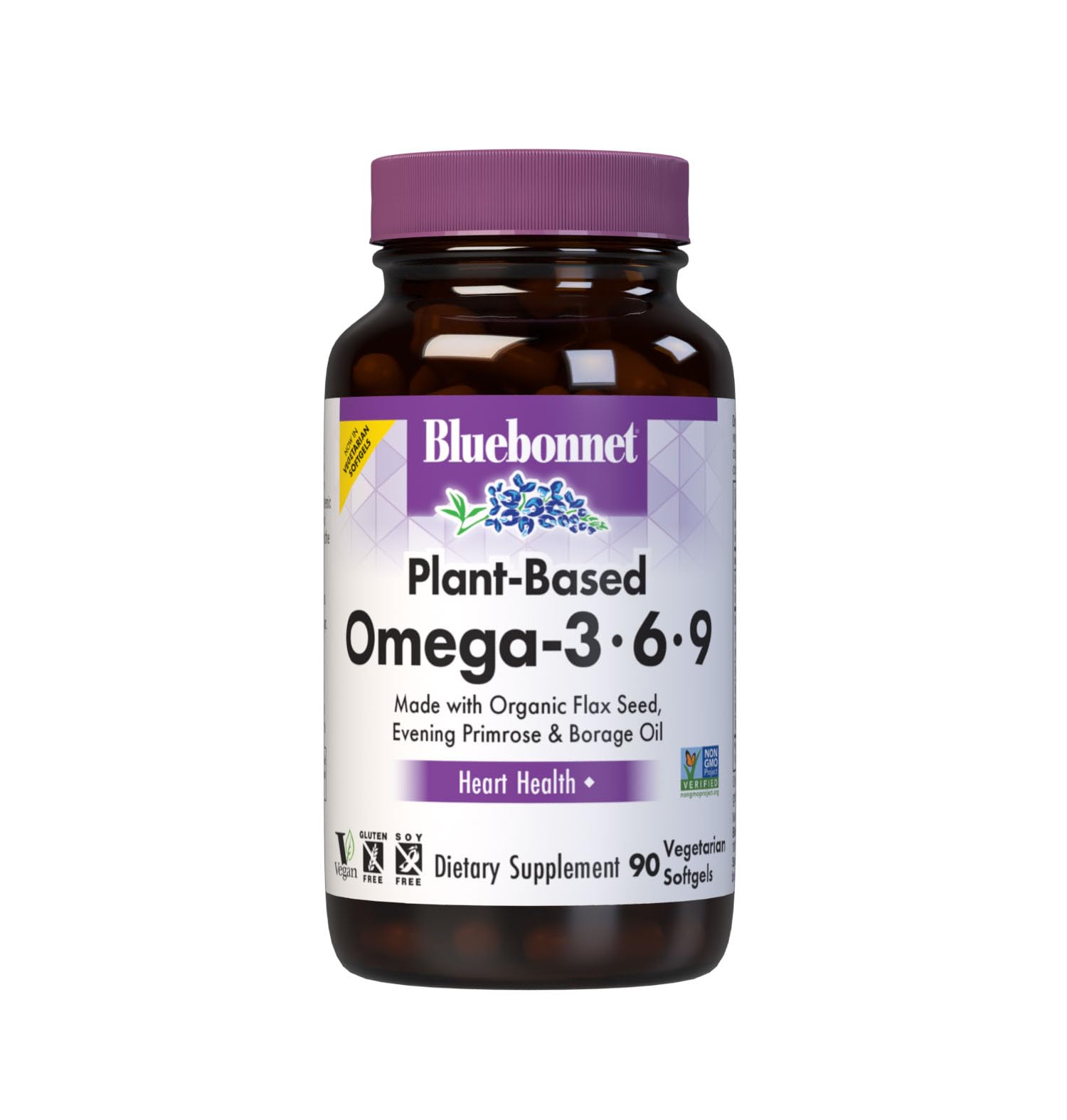 Bluebonnet Nutrition Plant-Based Omega 3-6-9 Softgels bottle front