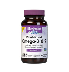 Bluebonnet Nutrition Plant-Based Omega 3-6-9 Softgels bottle front
