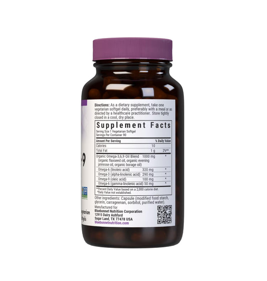 Bluebonnet Omega 3-6-9 Softgels label detail