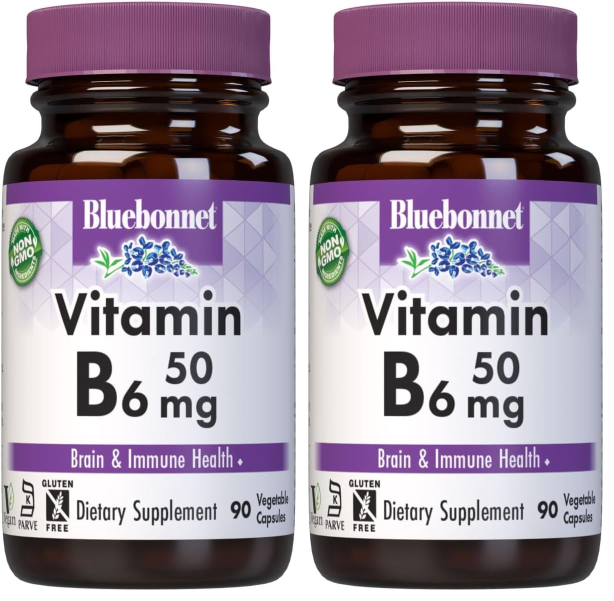 BlueBonnet Nutrition Vitamin B6 50mg bottle with label