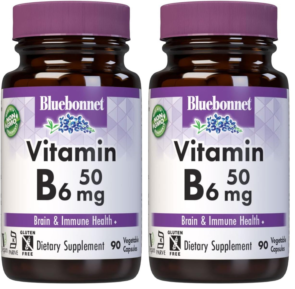 BlueBonnet Nutrition Vitamin B6 50mg bottle with label