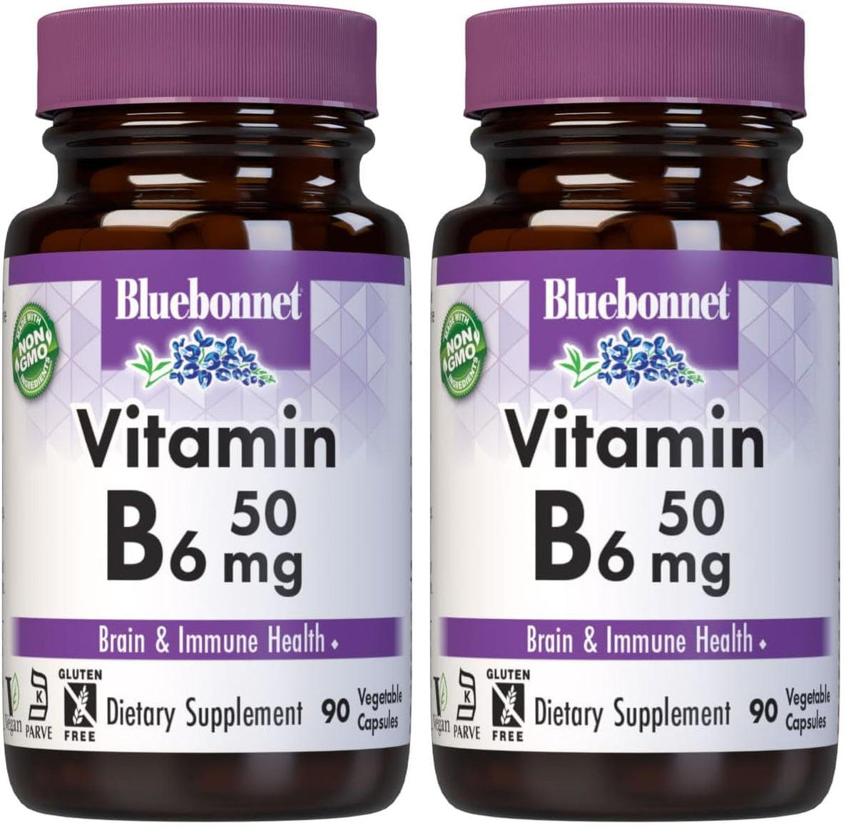 BlueBonnet Nutrition Vitamin B6 50mg bottle with label