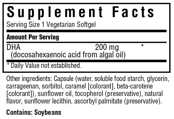 BlueBonnet Omega-3 DHA packaging highlighting vegan and gluten-free options