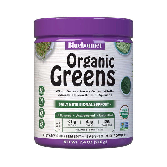 Bluebonnet OrganicGreens Green Powder 7.4 oz packaging