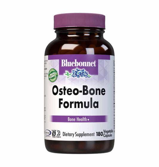 BlueBonnet Osteo-Bone Formula Vegetarian Capsules bottle front label