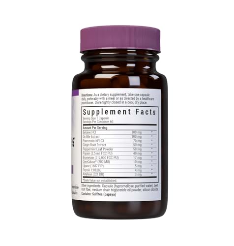 Bluebonnet Power-Zymes bottle showing 60 vegetable capsules