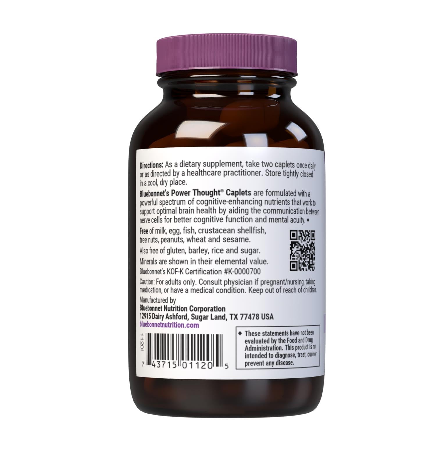 BlueBonnet Power Thought Supplement packaging and bottle