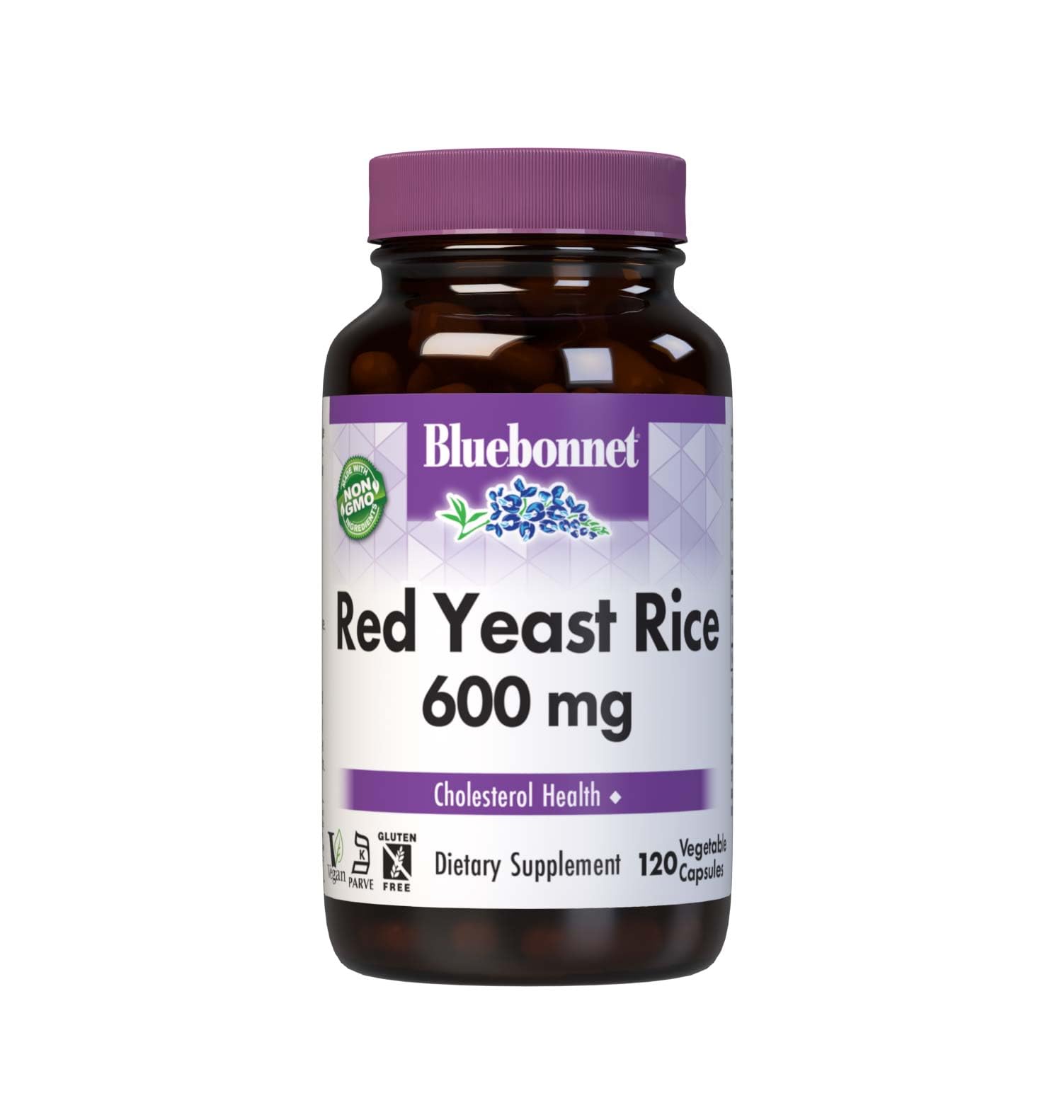 Bluebonnet Red Yeast Rice 600 mg Vegetable Capsule bottle