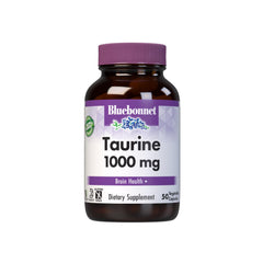 Bluebonnet Taurine 1000 mg vegetable capsules bottle front view