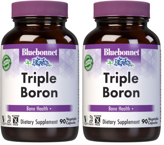 Bluebonnet Triple Boron 3 mg Bone Support bottle and label