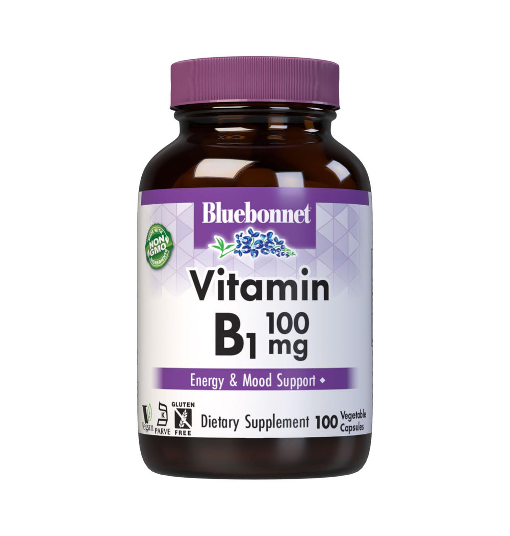 Bluebonnet Vitamin B1 100 mg bottle front