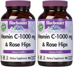 BlueBonnet Nutrition Vitamin C-1000 mg + Rose Hips bottle front view
