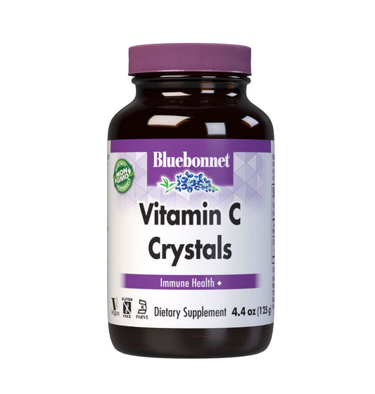 Bluebonnet Vitamin C Crystals powder – 4500 mg per serving, 4.4 oz (125 g)