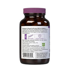 Bottle label highlighting bone health and immune support