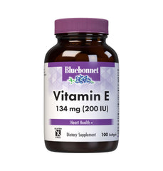 BlueBonnet Vitamin E 200 IU Mixed Softgels bottle on white background
